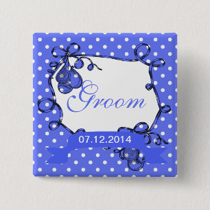 Badge Carré 5 Cm Bouton mariage de chambre