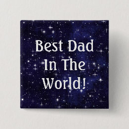 Badge Carré 5 Cm Bouton meilleur papa