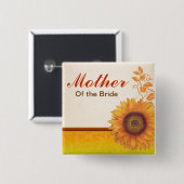 Badge Carré 5 Cm bouton mère de la mariée (Devant & derrière)