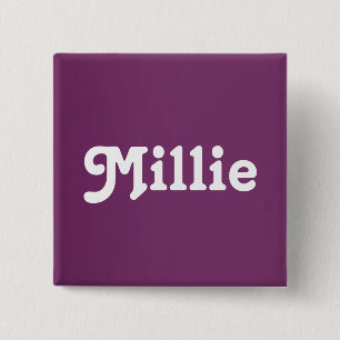 Badge Carré 5 Cm Bouton Millie