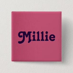 Badge Carré 5 Cm Bouton Millie