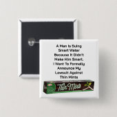 Badge Carré 5 Cm Bouton Minces (Devant & derrière)