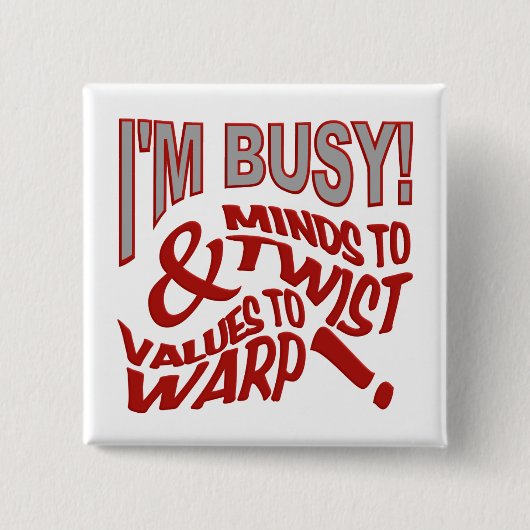 Badge Carré 5 Cm Bouton Minds to Twist (Devant)