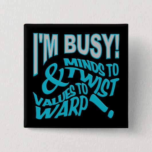 Badge Carré 5 Cm Bouton Minds to Twist (Devant)