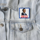 Badge Carré 5 Cm Bouton Mitt Romney 2012 (En situation)
