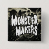 Badge Carré 5 Cm Bouton MONSTER MAKERS (Devant)