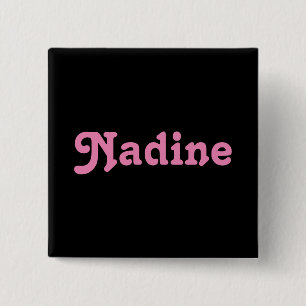 Badge Carré 5 Cm Bouton Nadine