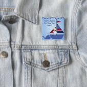 Badge Carré 5 Cm Bouton nautique customisé (En situation)