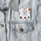 Badge Carré 5 Cm Bouton Ne Peut Pas Être Approuvé (En situation)