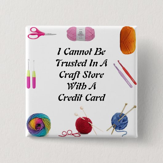 Badge Carré 5 Cm Bouton Ne Peut Pas Être Approuvé (Devant)