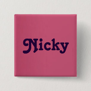 Badge Carré 5 Cm Bouton Nicky