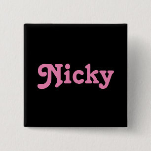 Badge Carré 5 Cm Bouton Nicky