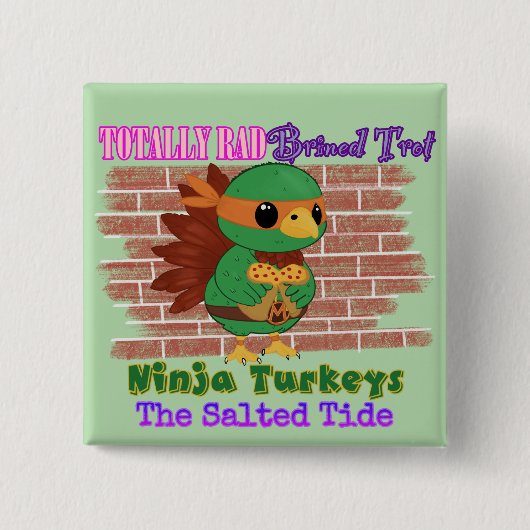 Badge Carré 5 Cm Bouton Ninja Trotters 2024 (Devant)