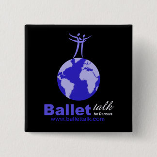 Badge Carré 5 Cm Bouton noir carré