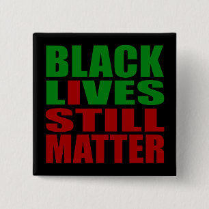 BADGE CARRÉ 5 CM BOUTON NOIR LIVES ENCORE IMPORTANT