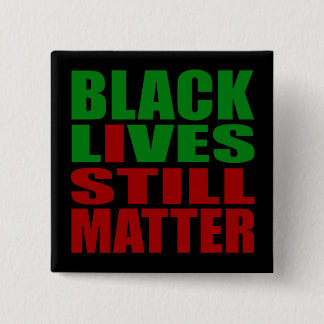 BADGE CARRÉ 5 CM BOUTON NOIR LIVES ENCORE IMPORTANT