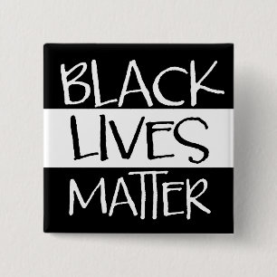 Badge Carré 5 Cm Bouton Noir Lives Matton