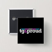 Badge Carré 5 Cm Bouton noir Tg&fière (Devant & derrière)