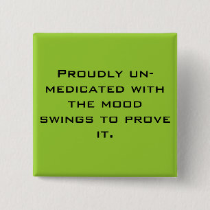 Badge Carré 5 Cm Bouton non médical