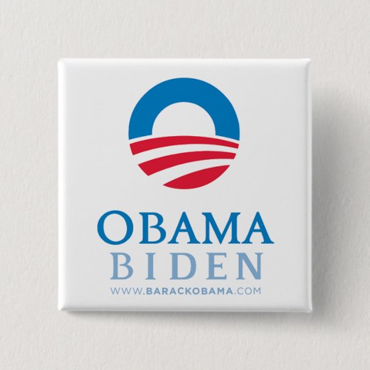 Badge Carré 5 Cm Bouton Obama-Biden (Devant)