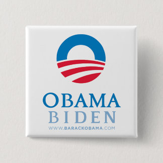 Badge Carré 5 Cm Bouton Obama-Biden
