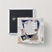 Badge Carré 5 Cm Bouton Objectif (Devant & derrière)