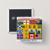 Badge Carré 5 Cm Bouton officiel de groupe (Devant & derrière)