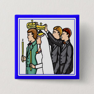 Badge Carré 5 Cm Bouton : Orthodoxe russe