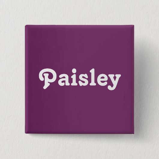 Badge Carré 5 Cm Bouton Paisley (Devant)