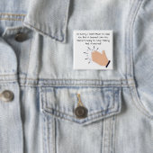 Badge Carré 5 Cm Bouton Panique (En situation)