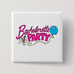 Badge Carré 5 Cm Bouton : Partie de Bachelorette