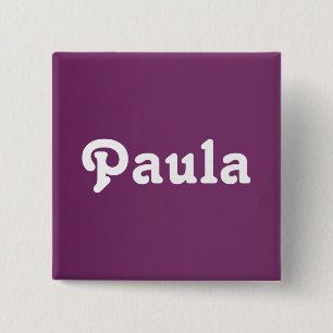 Badge Carré 5 Cm Bouton Paula