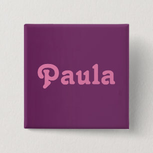 Badge Carré 5 Cm Bouton Paula