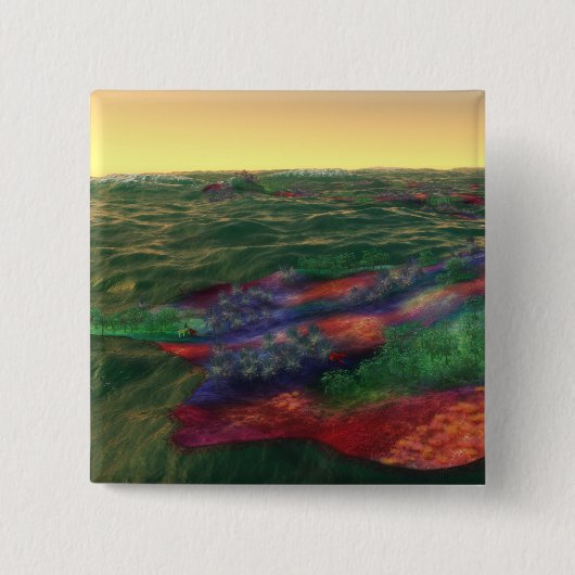 Badge Carré 5 Cm Bouton Perelandra (Devant)