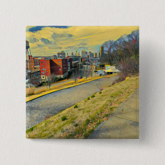 Badge Carré 5 Cm Bouton périphérie