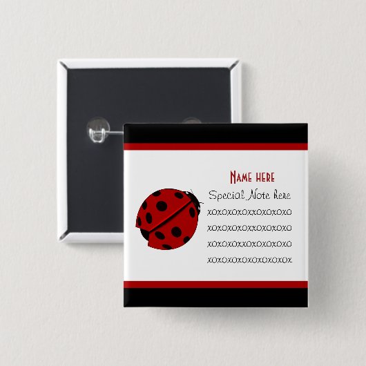 Badge Carré 5 Cm Bouton Personnalisable Buggers (Devant & derrière)