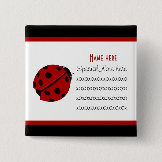 Badge Carré 5 Cm Bouton Personnalisable Buggers (Devant)