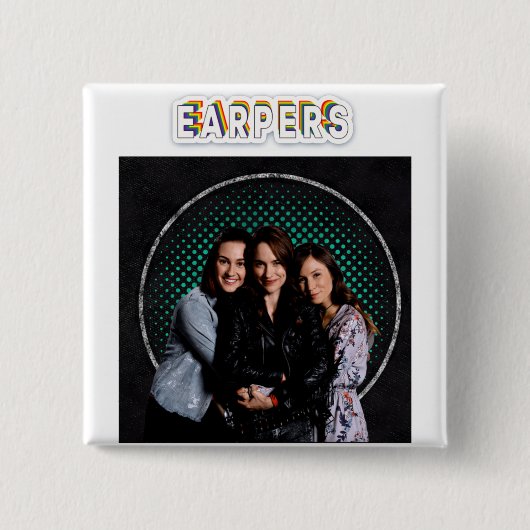 Badge Carré 5 Cm Bouton personnalisé (Devant)