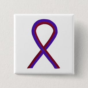 Badge Carré 5 Cm Bouton personnalisé de sensibilisation au violet e