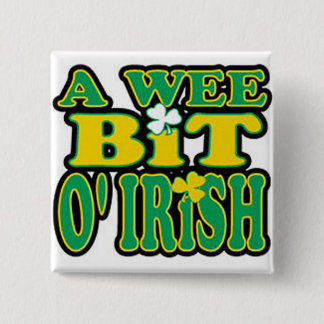 Badge Carré 5 Cm Bouton petit d'O'Irish de peu