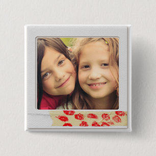 Badge Carré 5 Cm bouton photo instagram