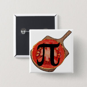 Badge Carré 5 Cm Bouton Pi de Tomate Italienne