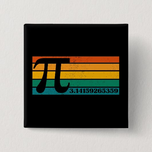 Badge Carré 5 Cm Bouton Pi Rétro vintage (Devant)