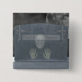 Badge Carré 5 Cm Bouton Pierre Tomb (Devant)