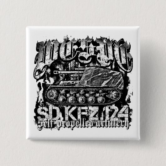 Badge Carré 5 Cm Bouton Pinback Wespe (Devant)