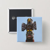 Badge Carré 5 Cm Bouton Pole Totem (Devant & derrière)