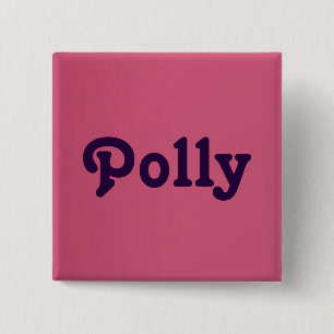 Badge Carré 5 Cm Bouton Polly