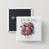 Badge Carré 5 Cm Bouton Pot Pro (Devant & derrière)