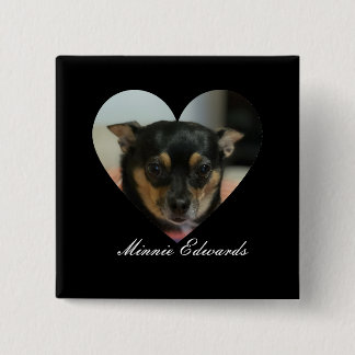 Badge Carré 5 Cm Bouton pour animal de compagnie mignon |Poignée té