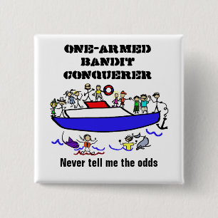 Badge Carré 5 Cm Bouton pour le gagnant du marathon de jeu de fente